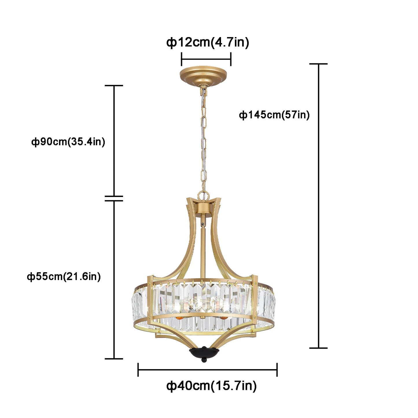 VETRULUS Luxury Crystal Pendant Ceiling Lamp  Home Decoration Living Room Bedroom Chandelier Ceiling Light Modern Lighting