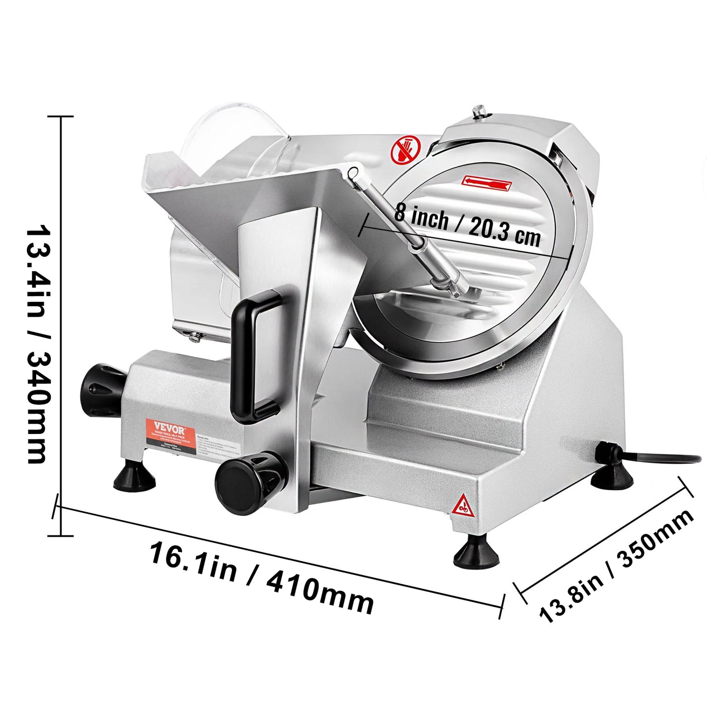 SucceBuy Meat Slicer 200W/240W/320W/340W Electric Deli Food Slicer Adjustable Thickness Commercial and Home Use Cut Meat Cheese