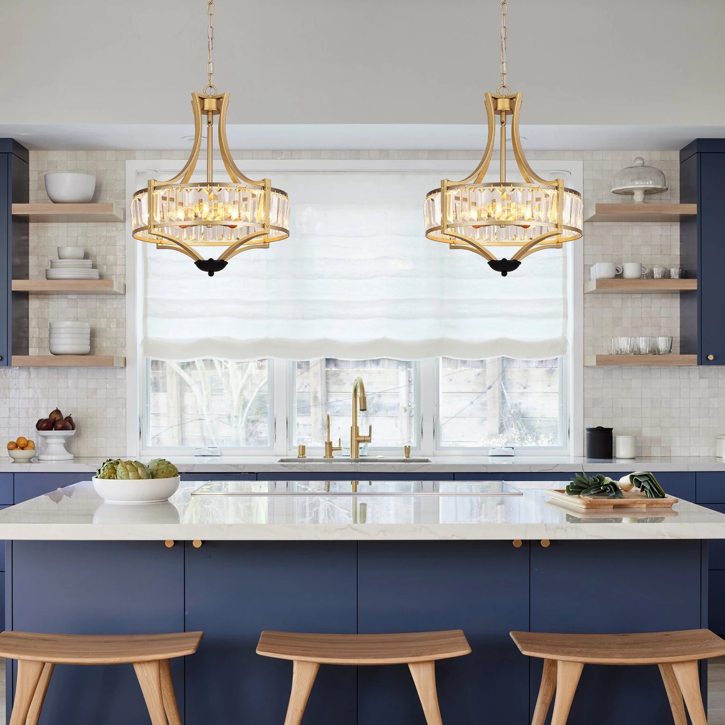 VETRULUS Luxury Crystal Pendant Ceiling Lamp  Home Decoration Living Room Bedroom Chandelier Ceiling Light Modern Lighting